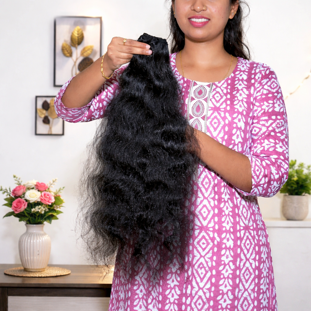 Wholesale Curly Wefts - 100% Raw Indian Temple Hair