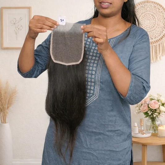 Wholesale Straight Closures - 100% Raw Indian Temple Hair