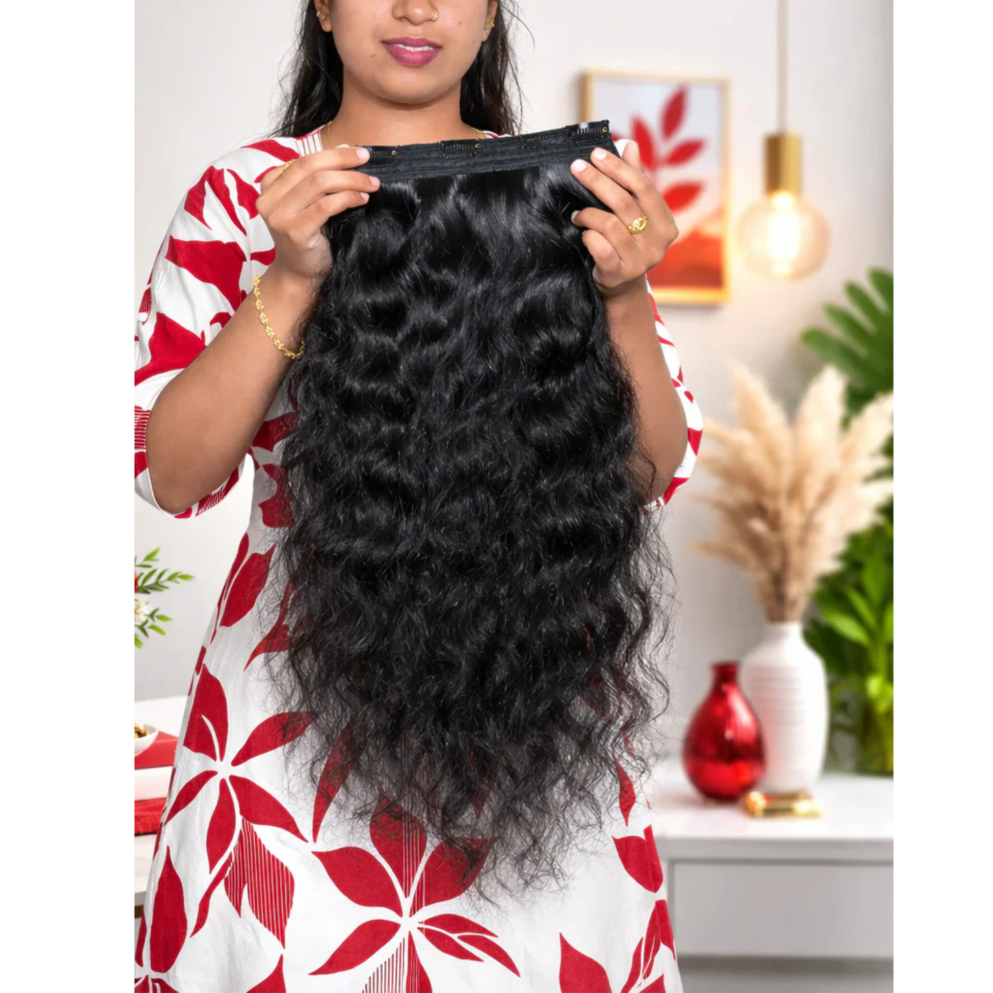 Wholesale Wavy Clip-In Sets - 100% Raw Indian Temple Hair