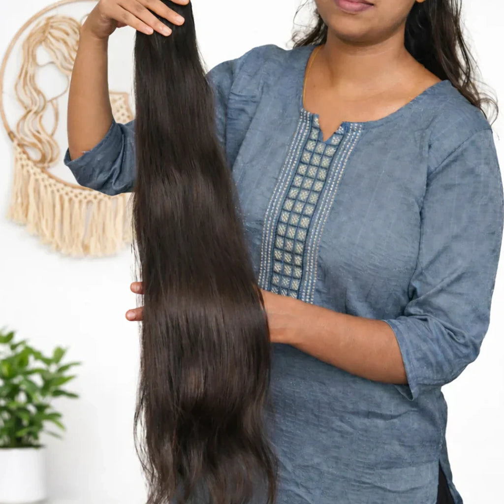 Straight Wefts - 100% Raw Indian Temple Hair