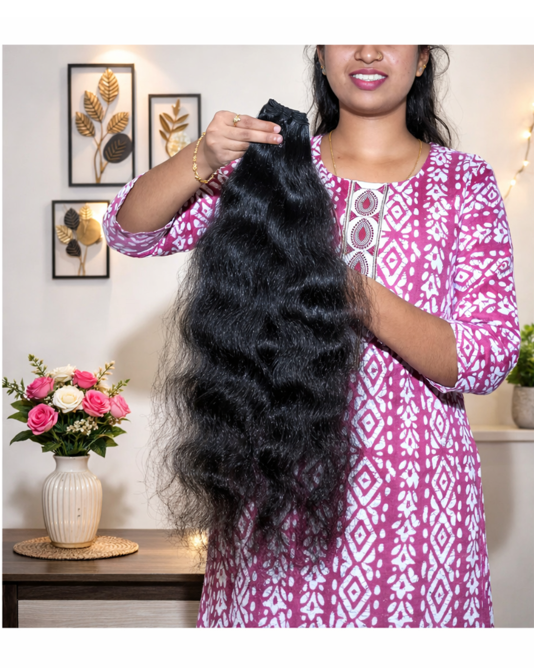 Wefts (Straight, Wavy, Curly) - 100% Raw Indian Temple Hair