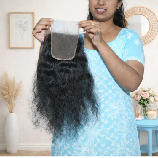 Wholesale Wavy Closures - 100% Raw Indian Temple Hair