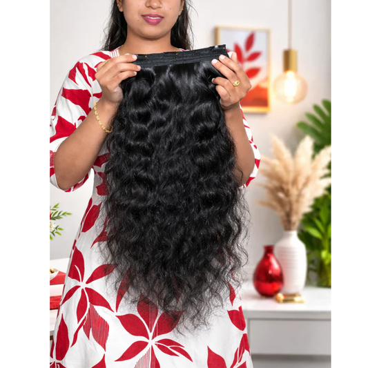 Wavy Clip-In Sets - 100% Raw Indian Temple Hair