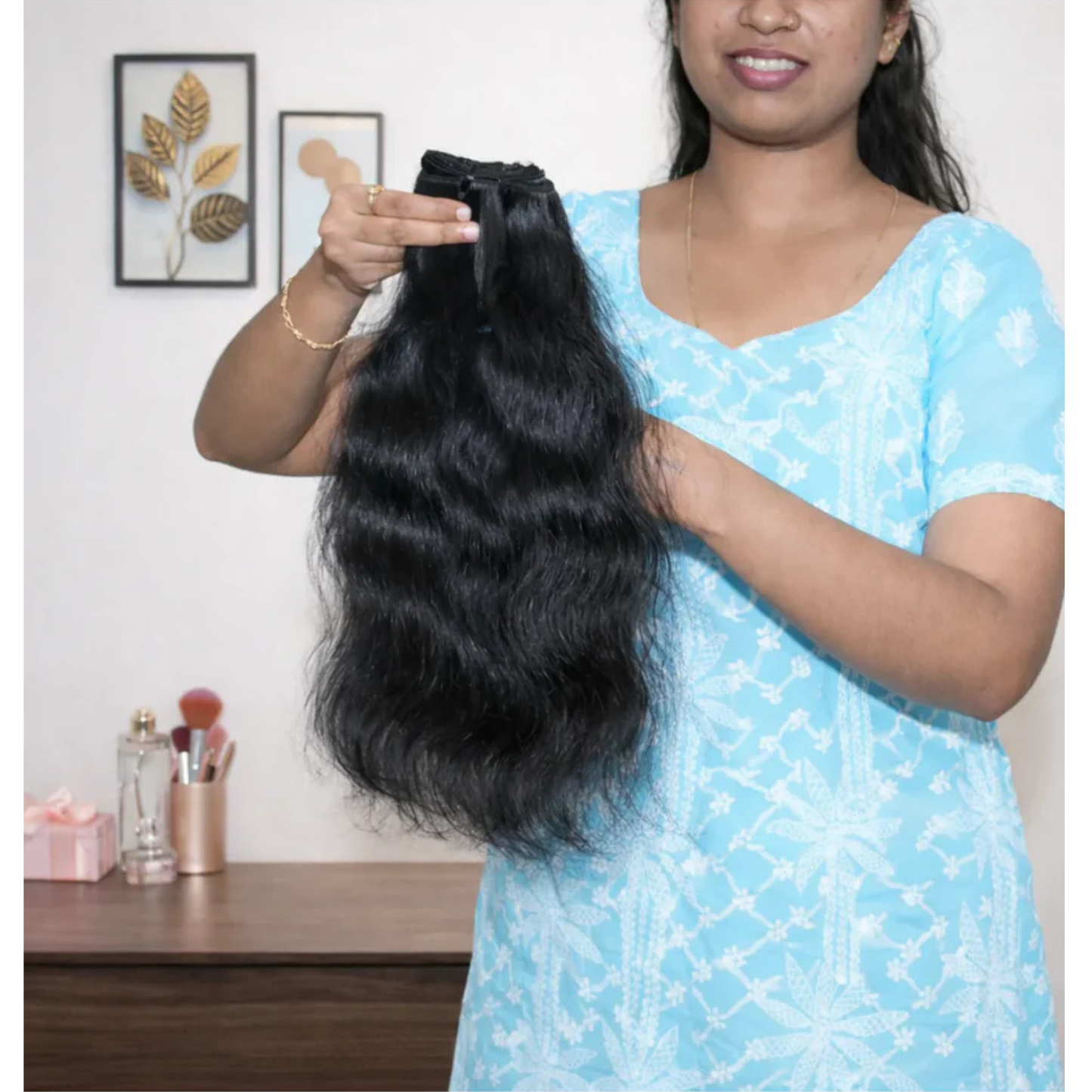 Wholesale Wavy Wefts - 100% Raw Indian Temple Hair