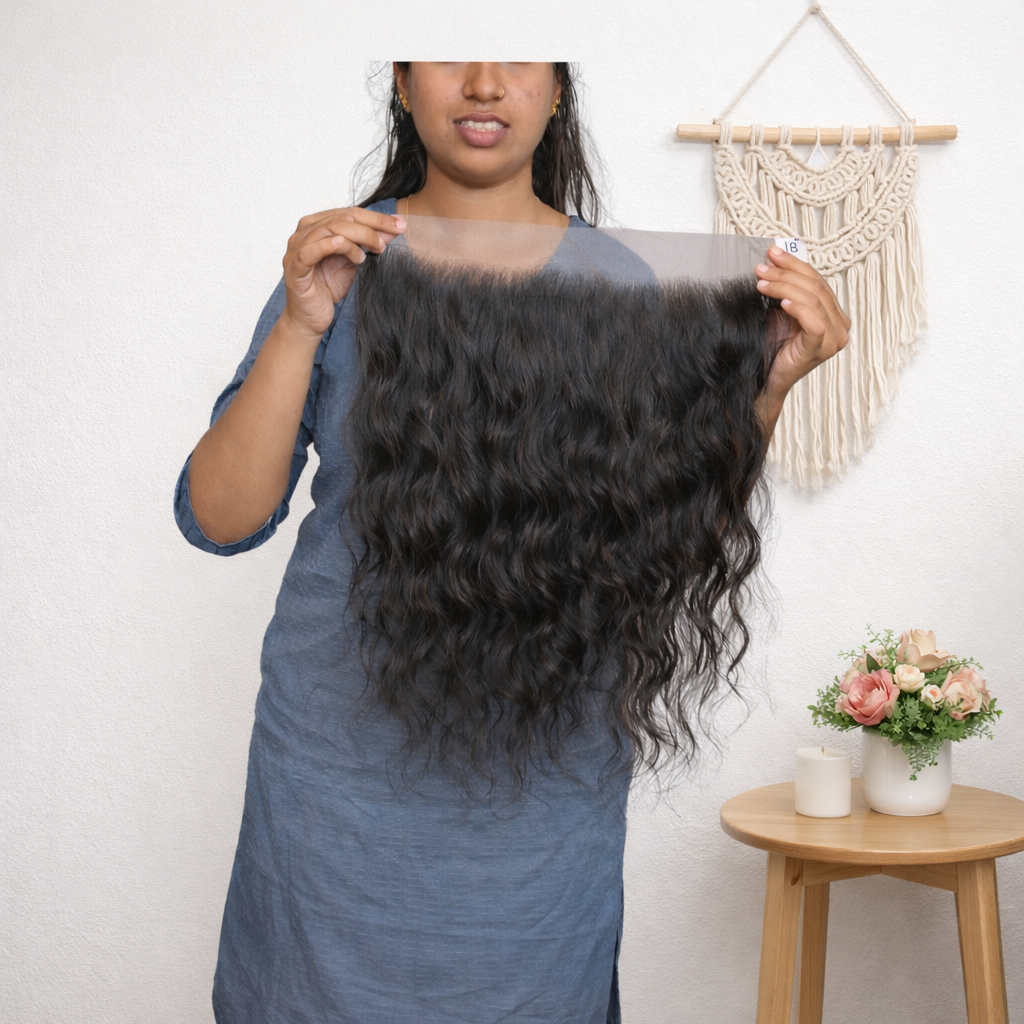 Frontals (Straight, Wavy, Curly) - 100% Raw Indian Temple Hair