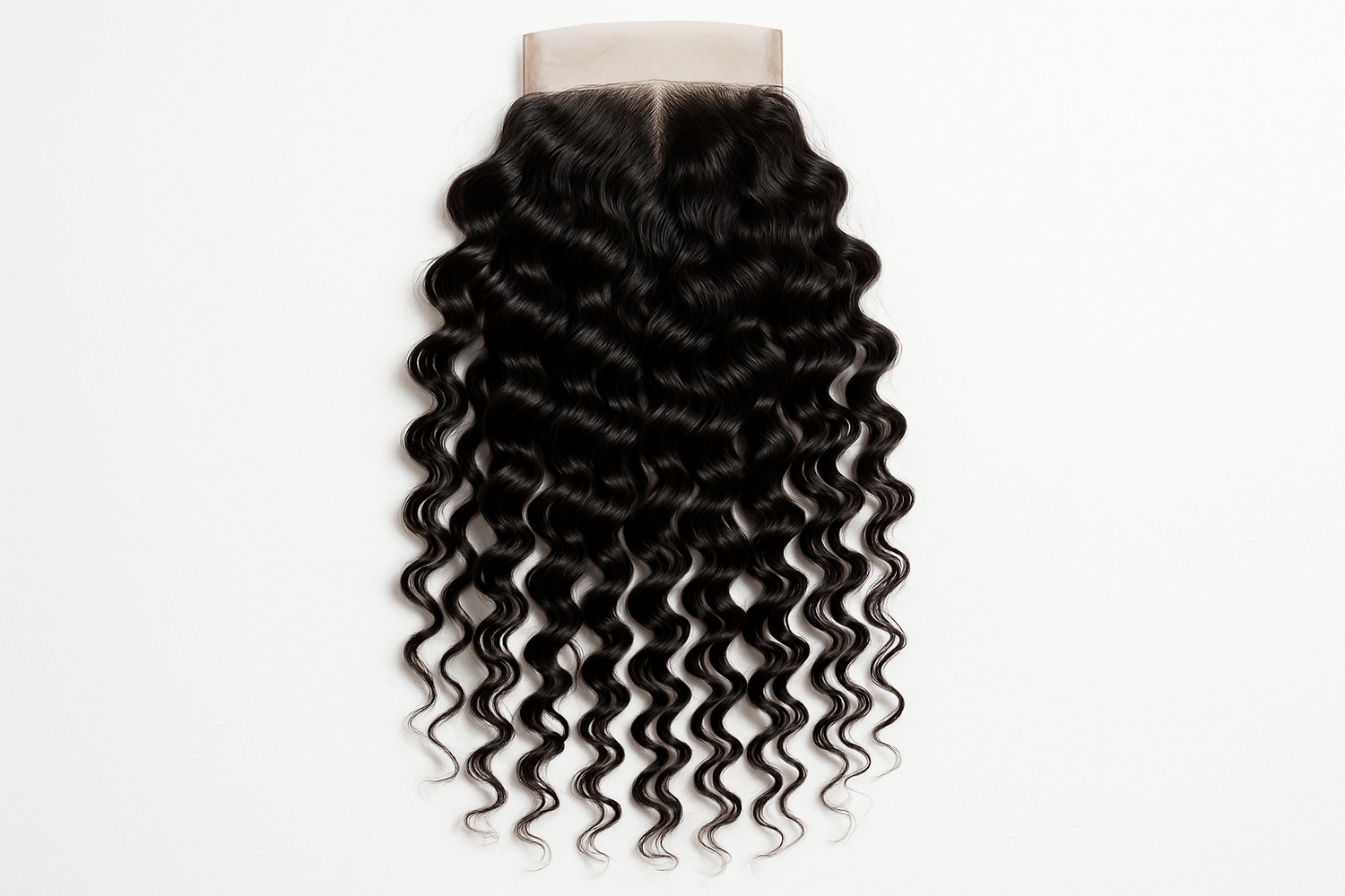 Closure black curly hair single picture
